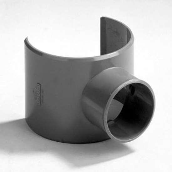 Afbeeldingen van Zadelstuk PVC grijs 80-75 x 50mm