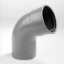 Afbeeldingen van PVC Bocht SN4/SN8 110mm mof/ spie 67,5° grijs