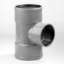 Afbeeldingen van T-stuk 3x manchet 90° PVC grijs keurmerk BRL52100/BRL52200 200 x 160mm