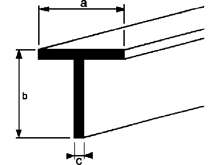 Afbeeldingen van Aluminium t-profiel 30 x 30 x 3mm