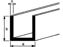 Afbeeldingen van Roval Aluminium u-profiel 15 x 25 x 15 x 2mm