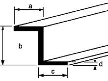 Afbeeldingen van Roval Aluminium z-profiel 14 x 8 x 14 x 2mm