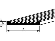 Afbeeldingen van Roval Aluminium slijtstrip ongeboord 40 x 3mm