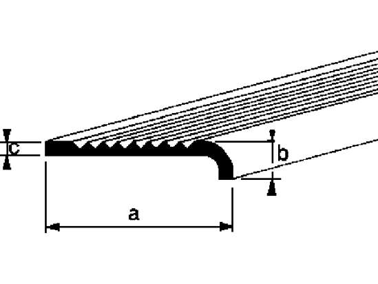 Afbeeldingen van Trapkantprofiel aluminium 30 x 6 x 2.5mm