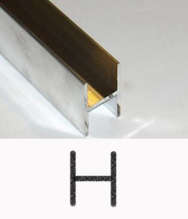Afbeeldingen van Aluminiuml H-profiel 18 x 32 x 2 x 1.5mm