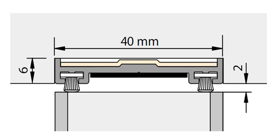 Afbeeldingen van Alprokon Dorpelprofiel brandwerend, aluminium Ferno-Tec no. 304