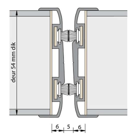 Afbeeldingen van Alprokon Deurnaald uitvoering 416 60+ l=2400mm 54mm