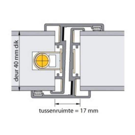 Afbeeldingen van Alprokon Deurnaald uitvoering 140/600u/2315mm links