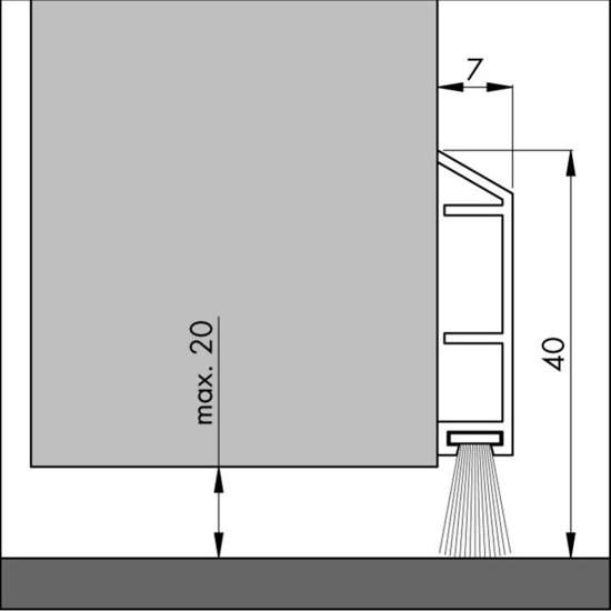 Afbeeldingen van Ellen Tochtprofiel kunststof wit pds-b 100cm