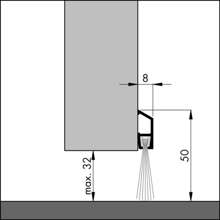 Afbeeldingen van Ellen Dorpelstrip met borstel aluminium ibs 300cm