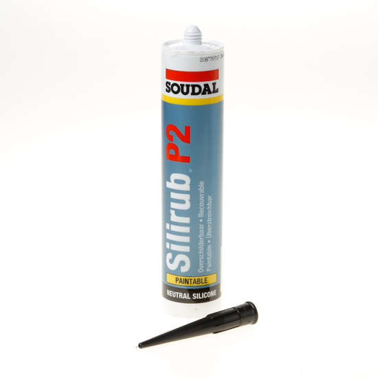 Afbeeldingen van Soudal Silirub P2 zwart 310ml