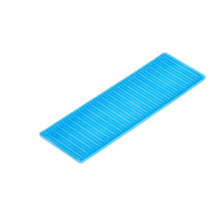 Afbeeldingen van Kunststof steunblokje (glasblokje / beglazingsblokje), blauw 30 x 2 x 100mm