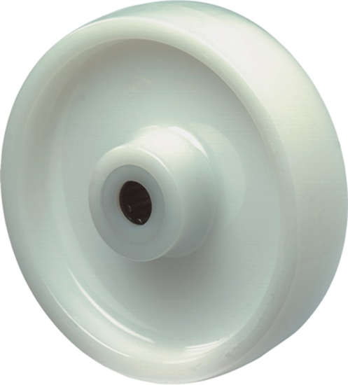 Afbeeldingen van Los PVC wiel wit gelagerd 125mm