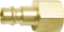Afbeeldingen van Insteeknippel messing past op Euro 3/8" binnendraads 1524387