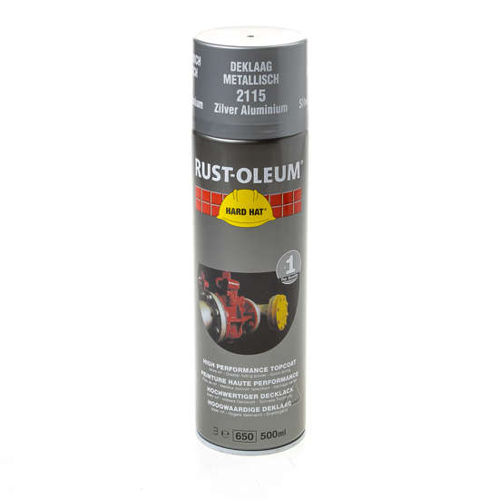 Afbeeldingen van Rust-Oleum Hard Hat metallic glanzend aluminium 500ml