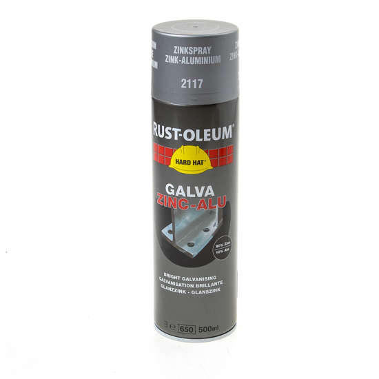 Afbeeldingen van Rust-Oleum Hard Hat zinkprimers galva zinc aluminium 500ml