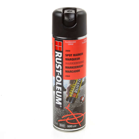 Afbeeldingen van Rust-Oleum Spuitverf markeerspray fluorecerend rood 2864 500ml