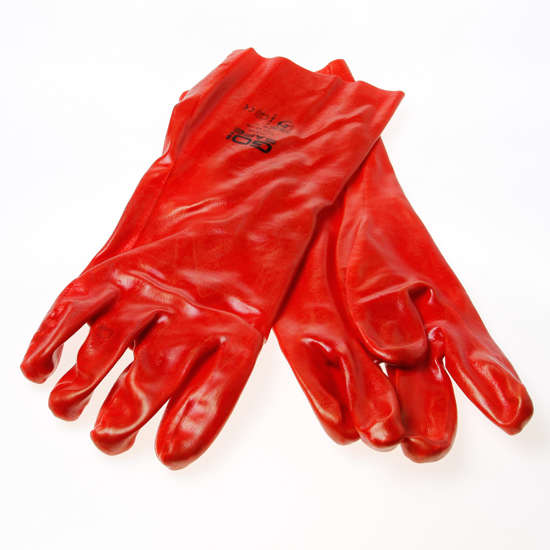 Afbeeldingen van Handschoen ocean PVC rood 35cm maat XL(10)