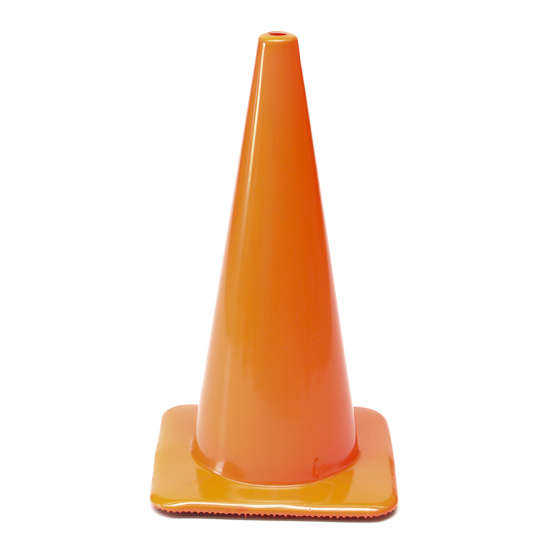 Afbeeldingen van Verkeerspilon oranje 2xwitte band 75cm
