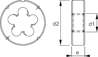 Afbeeldingen van Hss ronde snijplaten M5 x spoed 0.8mm x buitendiameter 20 x snijplaatdikte 7mm