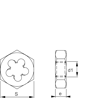 Afbeeldingen van Hss zeskante snijmoeren M5 x 0.80