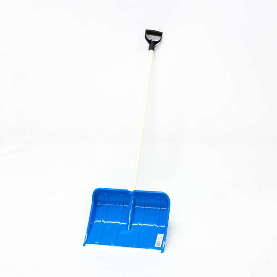 Afbeeldingen van Sneeuwschuiver pvc blauw 48cm incl.steel