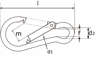 Afbeeldingen van Karabijnhaak 245-06I C-DIN 5299 RVS AISI 316 60 x 6mm 8000.024.5I06