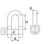 Afbeeldingen van D-sluiting 500-05E handelsuitvoering verzinkt 5mm 8000.003.0105