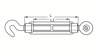 Afbeeldingen van Spanschroef DIN 1480 haak-oog 1480-16A verzinkt M16 x 170mm 8000.148.016A