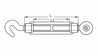 Afbeeldingen van Spanschroef haak-oog 1480-12A DIN 1480 verzinkt M12 x 130mm 9.500800112