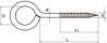 Afbeeldingen van Schroefoog houtdraad 391-1608I RVS AISI 304 16 x 8mm 9.963911608