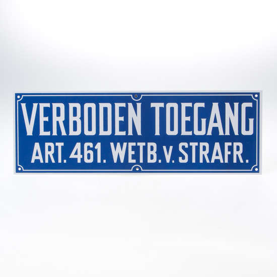 Afbeeldingen van Bord verboden toegang pvc