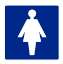 Afbeeldingen van Bord Dames toilet 100 x 100mm Vinyl 448