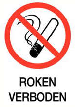 Afbeeldingen van Roken verboden 140x200mm.  pvc bordje