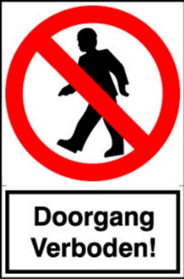 Afbeeldingen van Sticker Doorgang verboden
