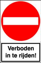 Afbeeldingen van Sticker Verboden in te rijden