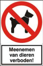 Afbeeldingen van Sticker Meenemen van dieren verboden