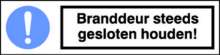 Afbeeldingen van Sticker Branddeur gesloten houden d5005