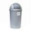 Afbeeldingen van Curver Afvalbak rond zilver/zwart Bulletbin 50liter