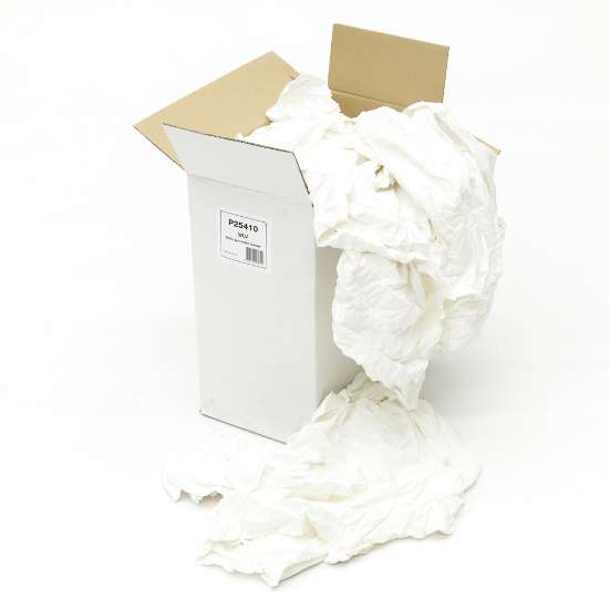 Afbeeldingen van Poetslappen witte laken doos 10 kg