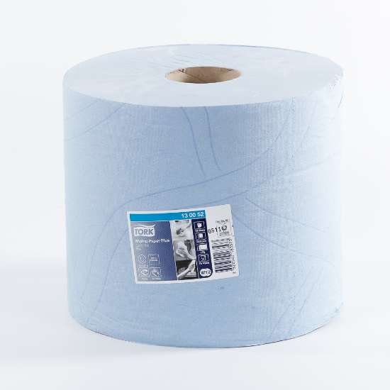 Afbeeldingen van Tork Handdoekrol blauw 2 laags wiper 340 meter x 24cm