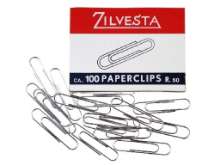 Afbeeldingen van Zilvesta Paperclips R2 staal set van 100 clips