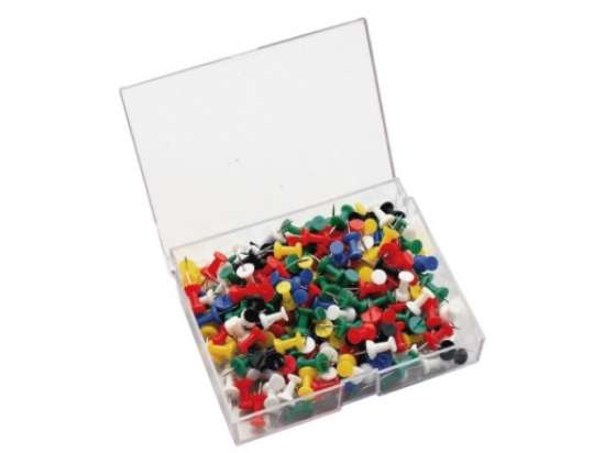 Afbeeldingen van Push pins lega assortiment doosje van 50 punaises