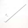 Afbeeldingen van Duco bedieningsstang met een bocht van 20mm, lengte stang 500mm Ral9010 (wit)