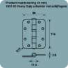 Afbeeldingen van Axa Heavy Duty Schijflagerscharnier geborsteld RVS 114 x 89 x 3mm 1837-09-81