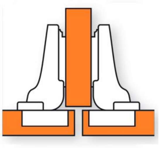 Afbeeldingen van Grass Tiomos halfopdek keukenkastscharnier zonder veer 110° (h03)