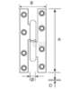 Afbeeldingen van Franse paumelles DIN links 70 x 110mm 6810.115.1170