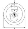 Afbeeldingen van Discusslot diameter 90mm op sleutelnummer 903 HSD 903B KA 0185.200.0903