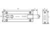 Afbeeldingen van Profielschuif met bocht PSB 640B messing vernikkeld 25 x 40mm 0412.340.2540