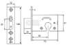 Afbeeldingen van Insteek veiligheids nachtschootslot DSKG 7500 PC afgeronde hoeken 0160.299.7750